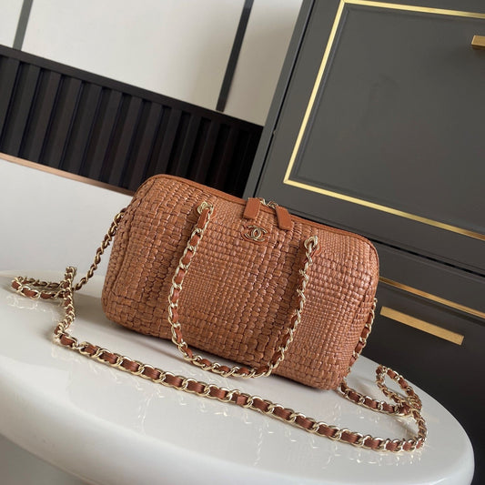CC 26P AS4474 Mini Bowling Bag 18.5cm Brown Woven