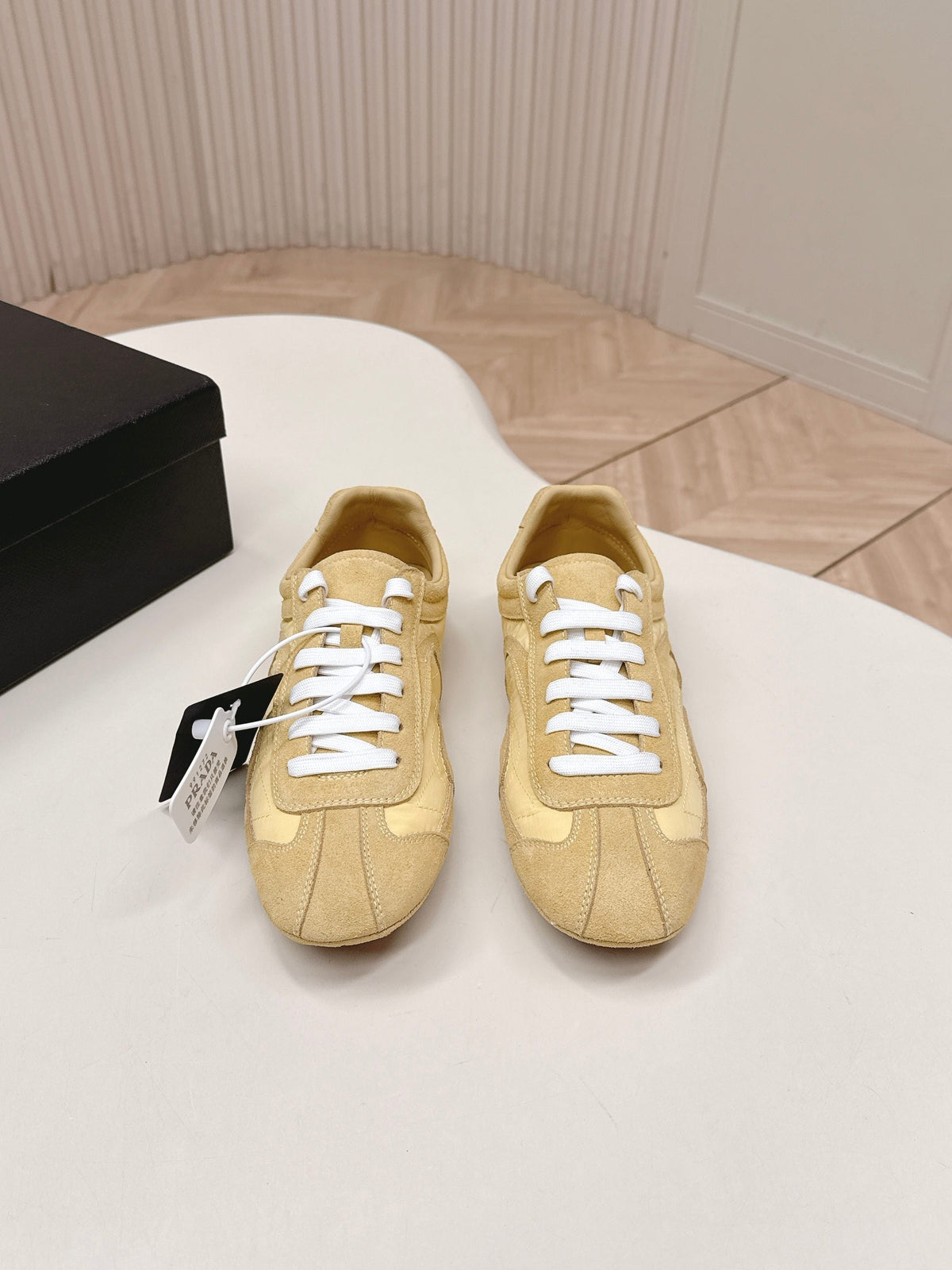 Prada 26ss German Training Light Brown Suede Re Nylon 644211