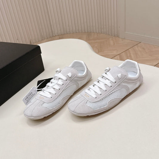 Prada 26ss German Training Light Grey Suede Mesh 644213