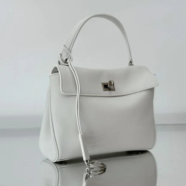 Balenciaga Mini Bag 22 White Calfskin Sliver Hardware