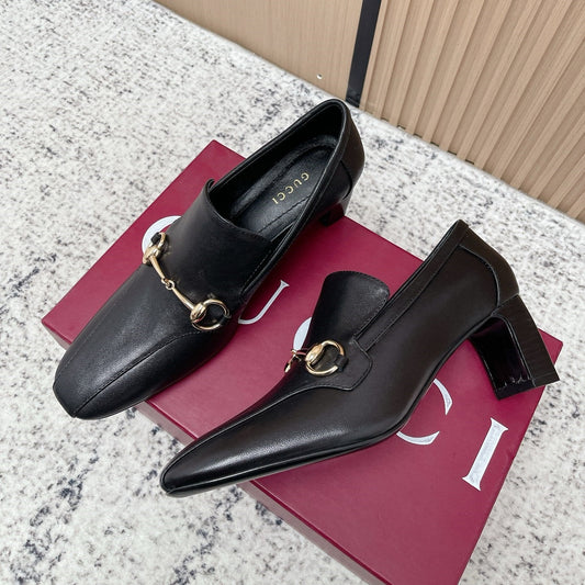 GG Jordaan Loafer High Heel Black Cowhide 752227
