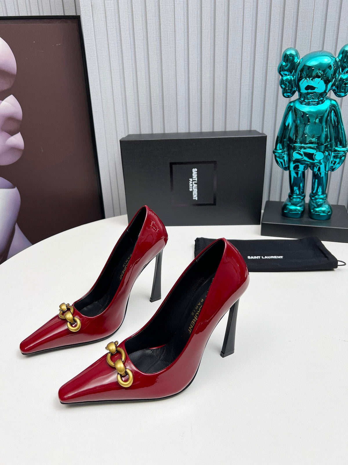 YSL Hermione Pump 11cm Red Patent Leather 680402