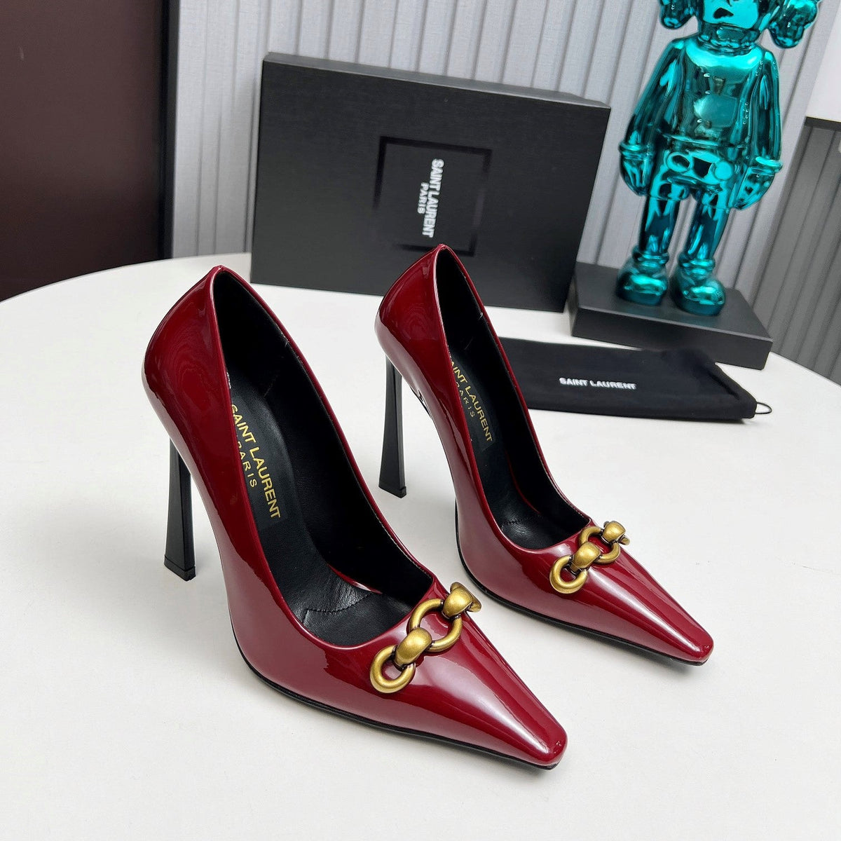 YSL Hermione Pump 11cm Red Patent Leather 680402