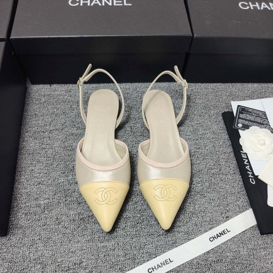 CC 26s Slingback Pointed Khahi Yellow Leather 681973