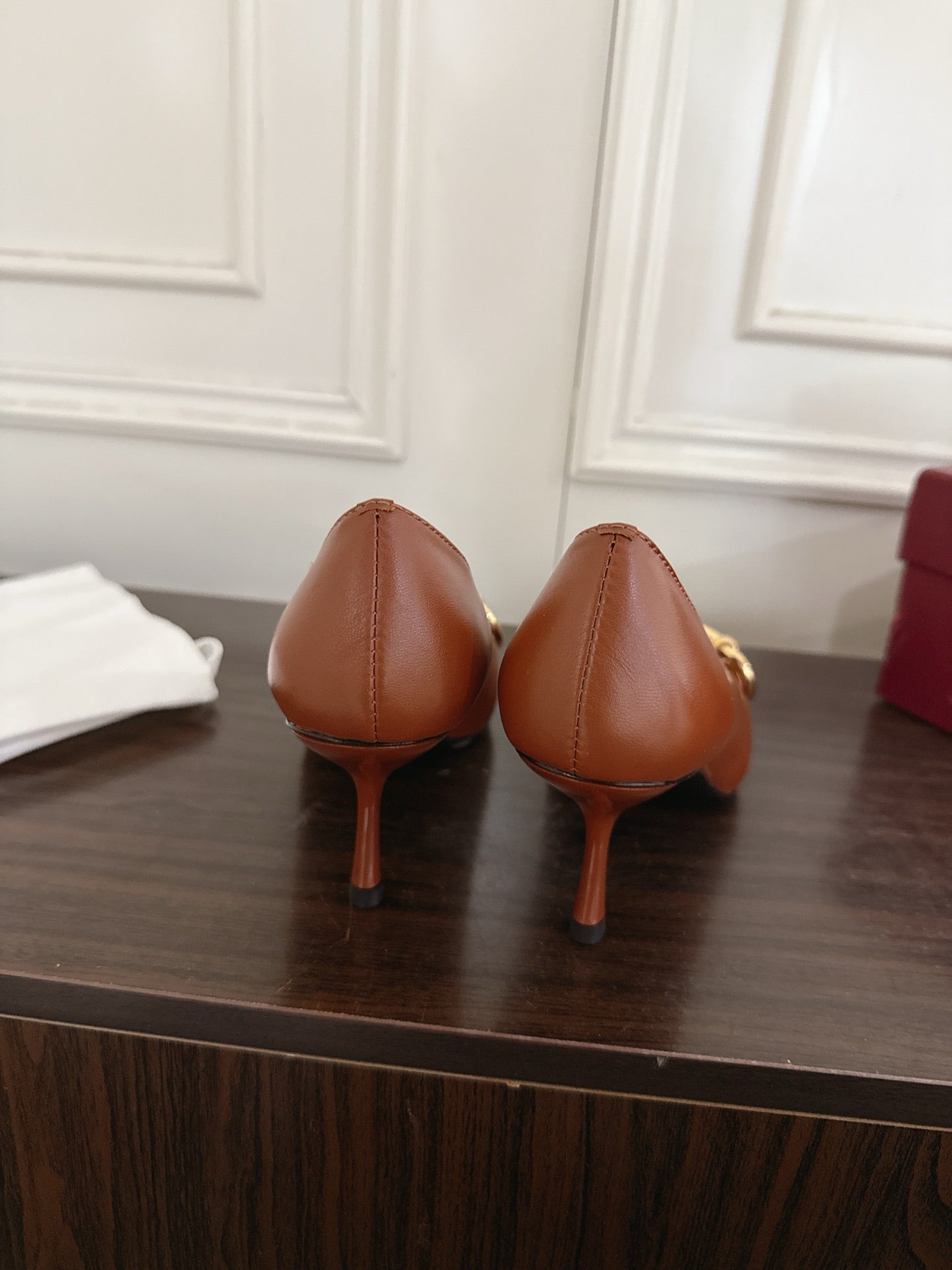 GG Boulevard Pumps 7.5cm Brown Leather 888853