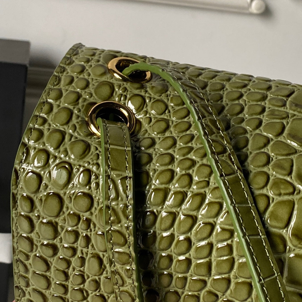 CC 26s Maxi Flap Bag 39cm Olive Imported Leather