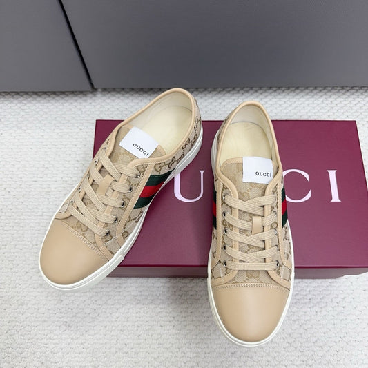 GG Tennis 1977 Sneakers Beige Canvas Leather 788209