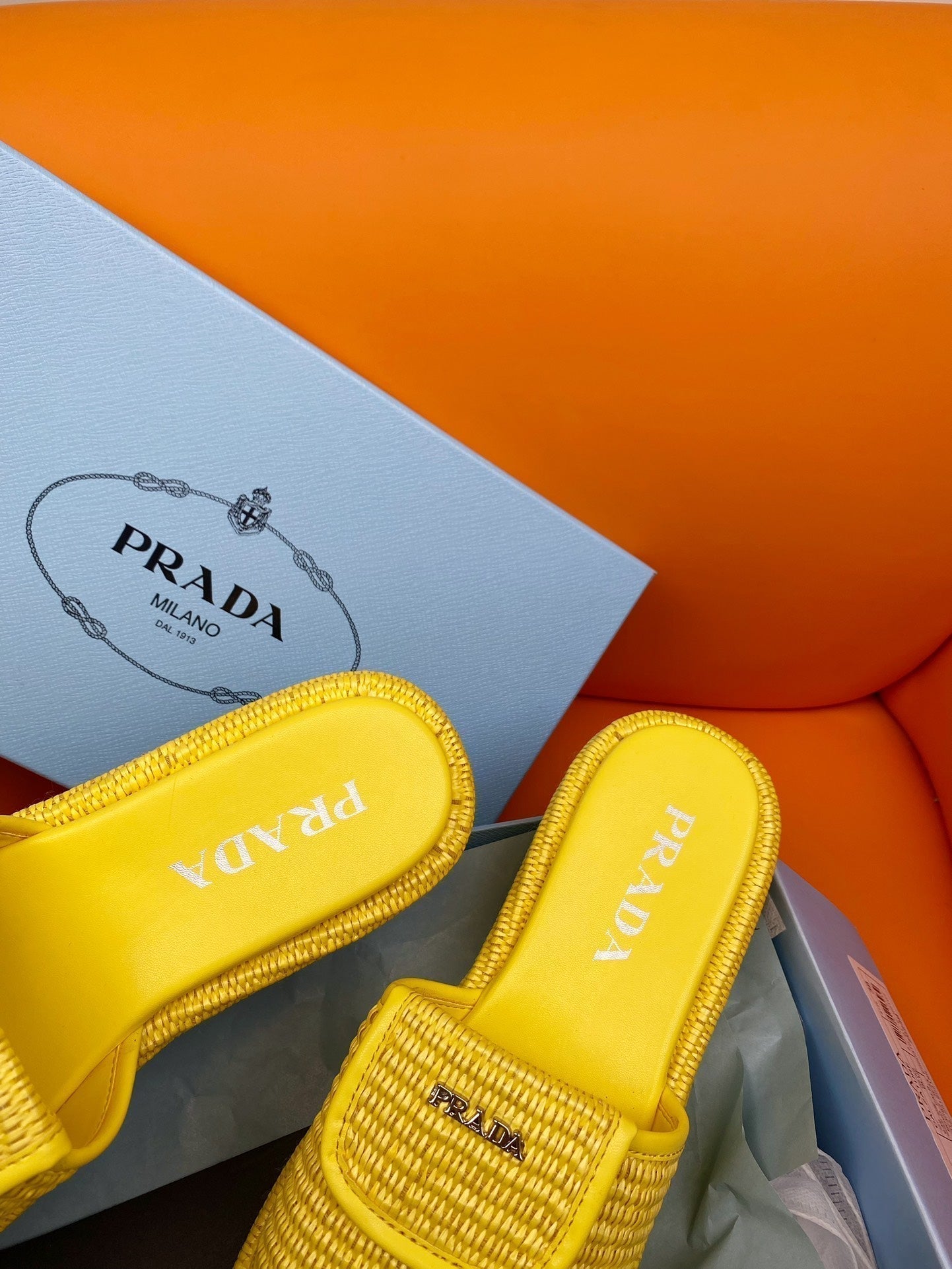 Pra Crochet Mule 20 Yellow