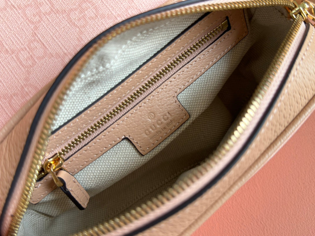 Gucci Ophidia 19cm Bag Pink Canvas 239919