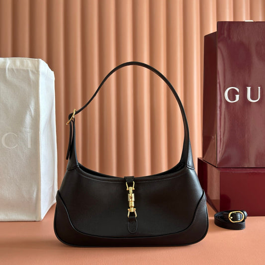 GG Jackie 1961 Slim Shoulder Bag Black Lambskin 285155