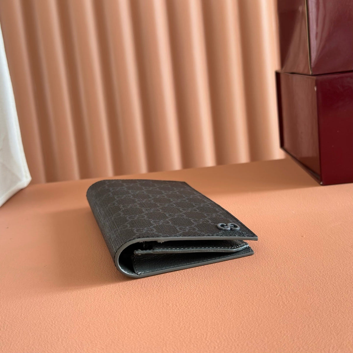 GG Supreme Long Passport Card Black Canvas