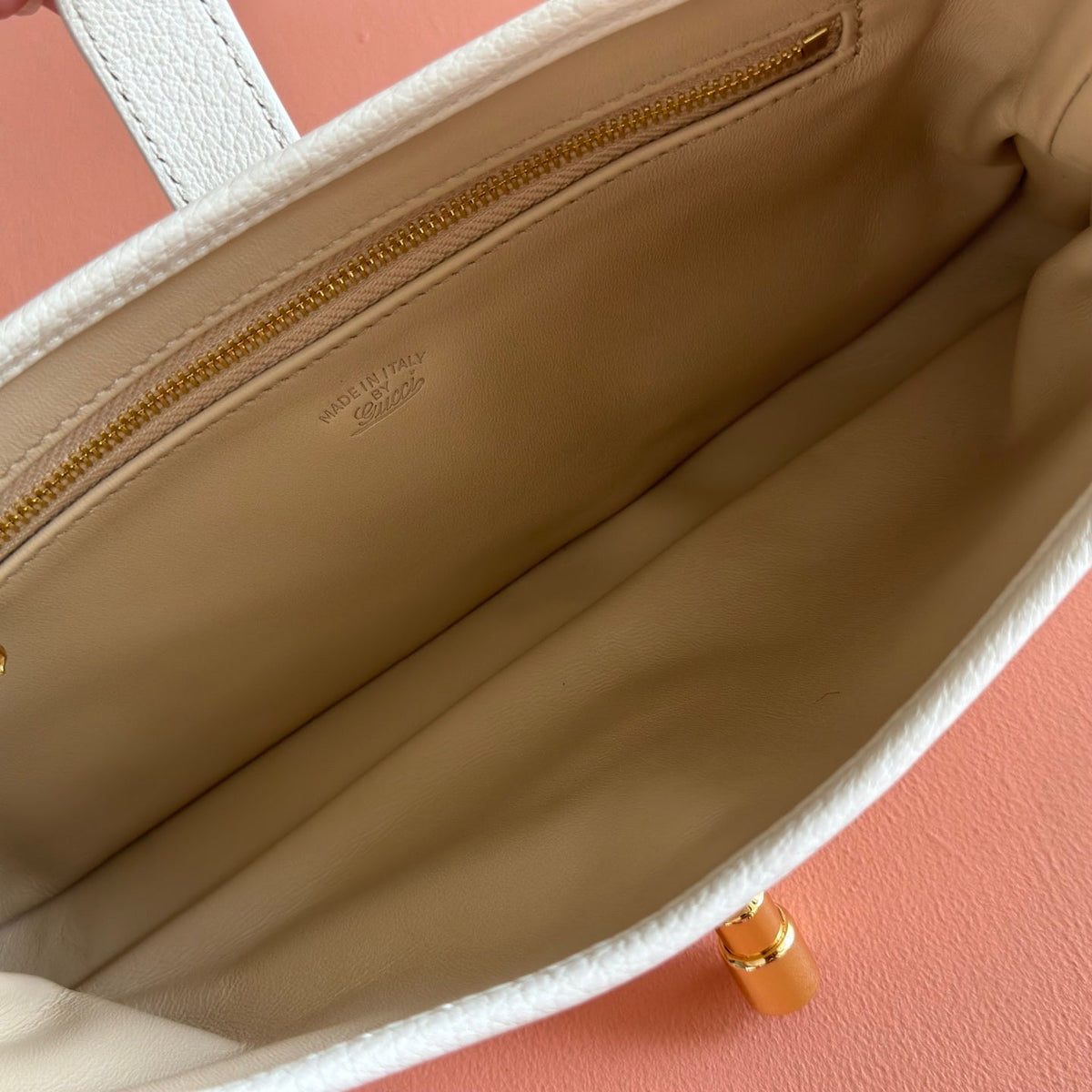 GG Jackie 1961 Slim Shoulder Bag White Lambskin 292678