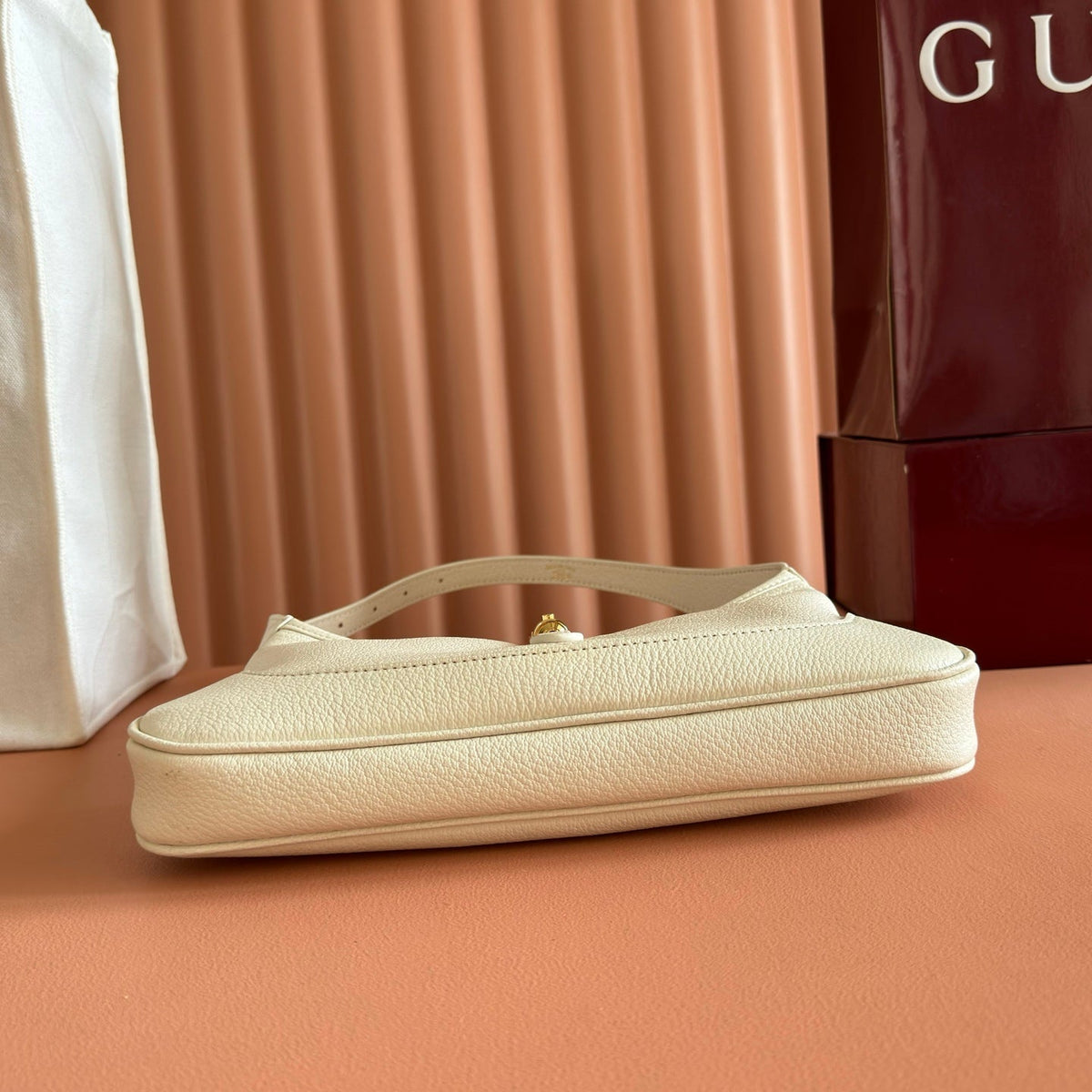 GG Jackie 1961 Slim Shoulder Bag White Lambskin 292678