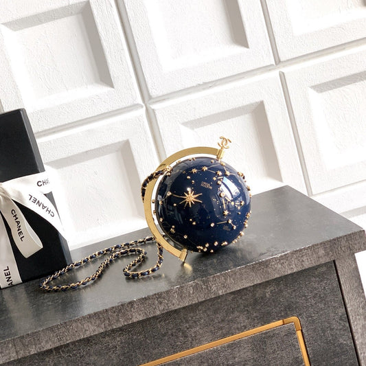 CC 2026 Evening Bag Dark Blue Resin Diamanté
