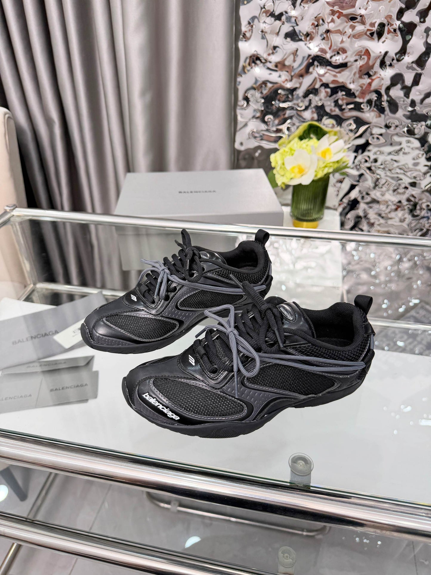 Balenciaga Monday Sneakers Black Mesh TPU 714950
