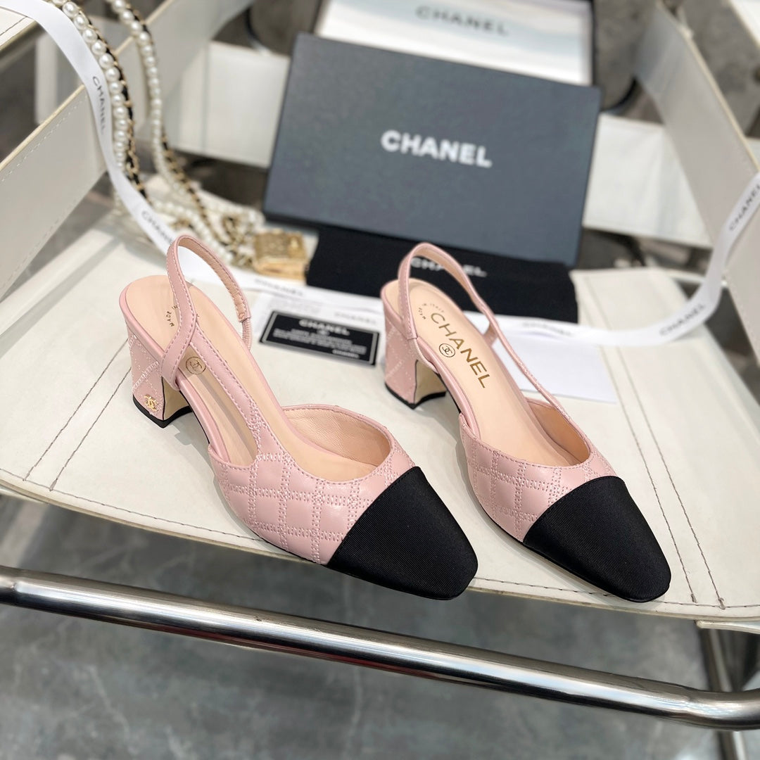 CC Stitched Slingback 6cm Light Pink Sheepskin 817403