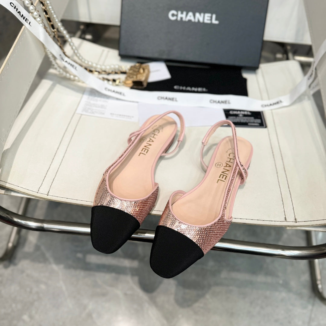 CC 26s Slingback Light Pink Glittered Sheepskin 816193