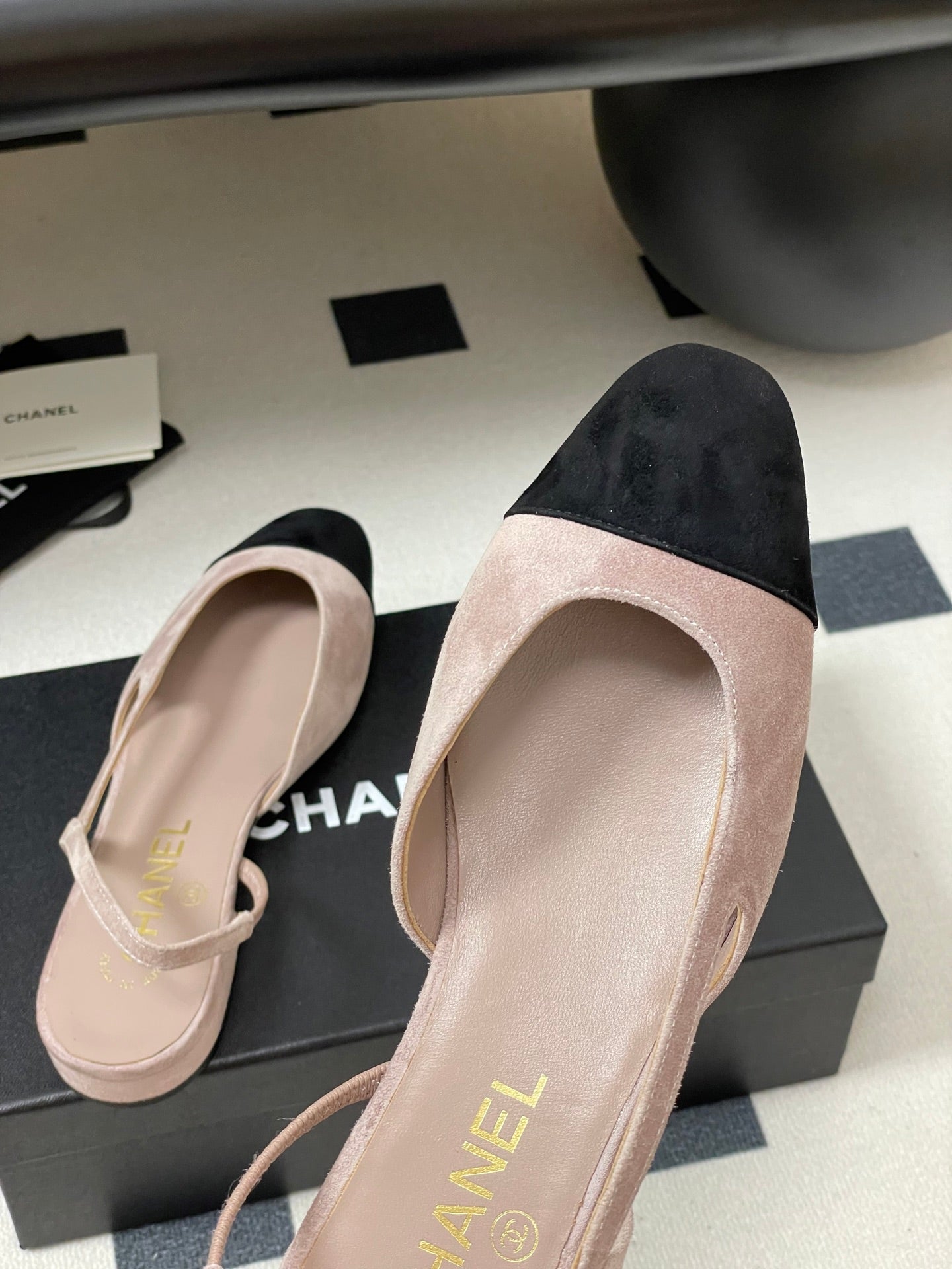 CC 25 SlingBack Flat 20mm Blush Pink Suede 393994