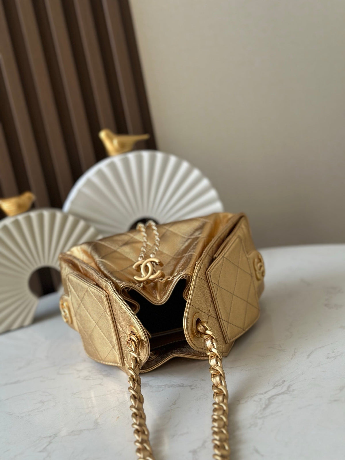 CC 26c Hobo Bag 22cm Gold Caviar Leather GHW