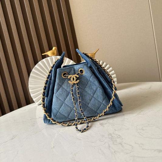 CC 26c Hobo Bag 22cm Blue Denim GHW