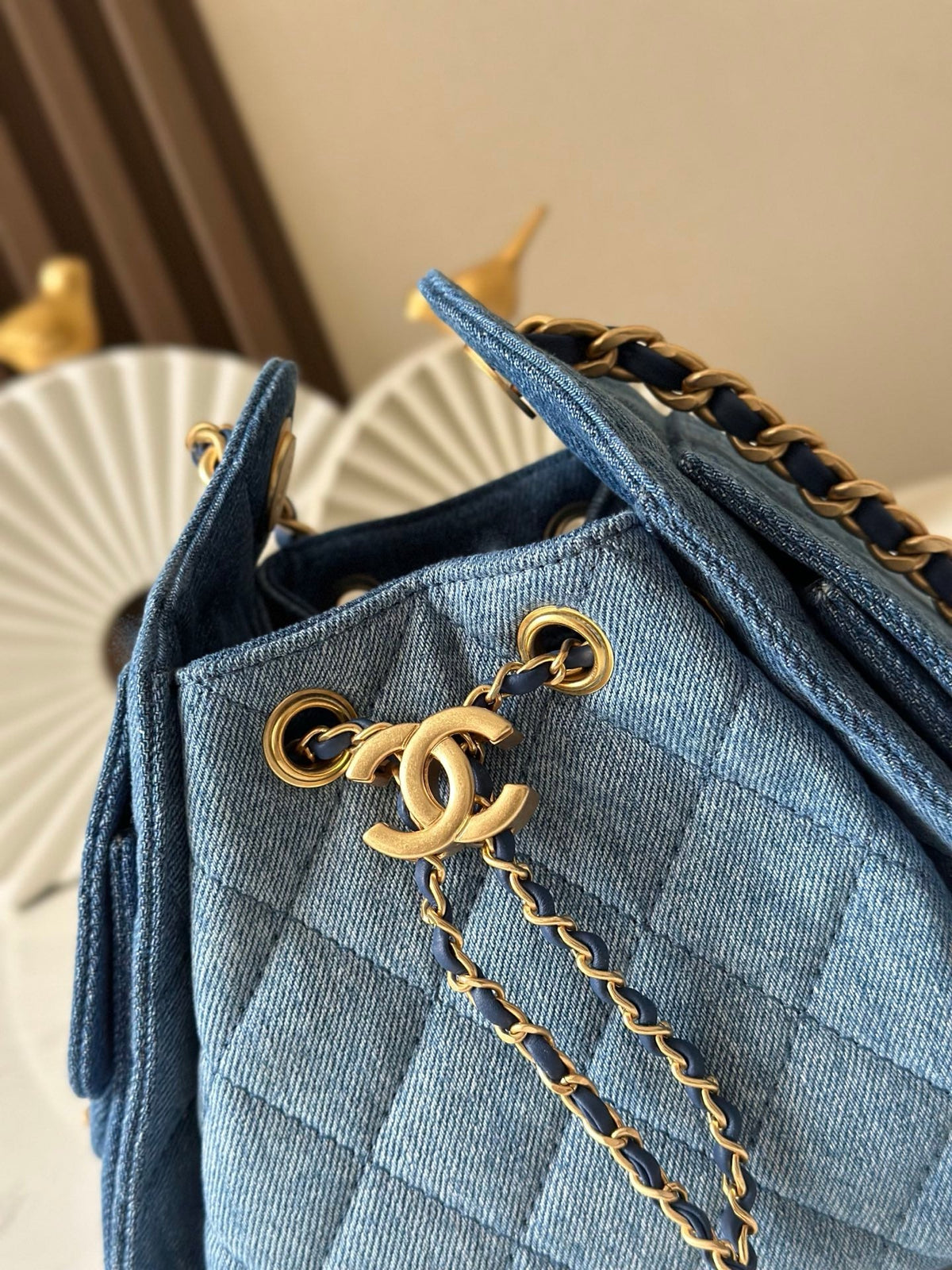 CC 26c Hobo Bag 22cm Blue Denim GHW