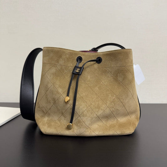 CC 26s Bucket Bag Black Brown Suede Calfskin (10 days to product)