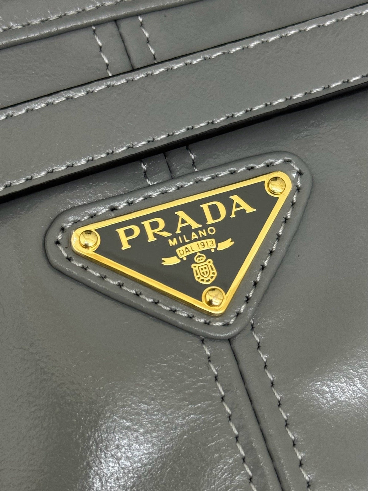 Prada Bonnie Extra-Large 42cm Grey Calfskin