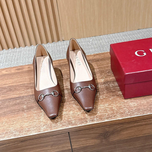 GG 26S Vittoria Pumps 6cm In Brown Lambskin