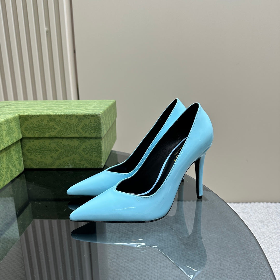 GG 105 HIGH HEEL PUMP SKY LAMBSKIN