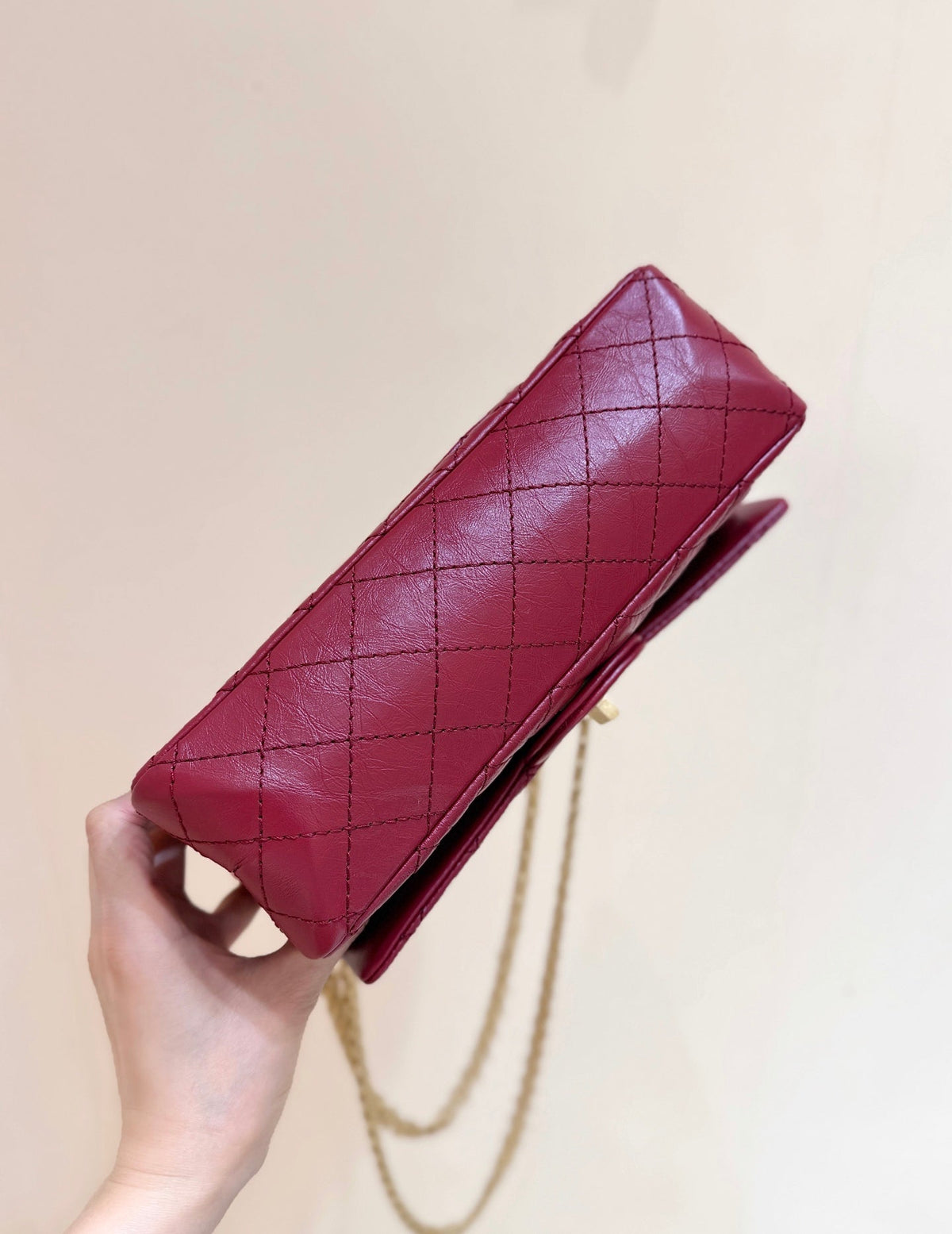 CC 2.55 Reissue 226 Double Flap Bag 24cm Red Leather 289918
