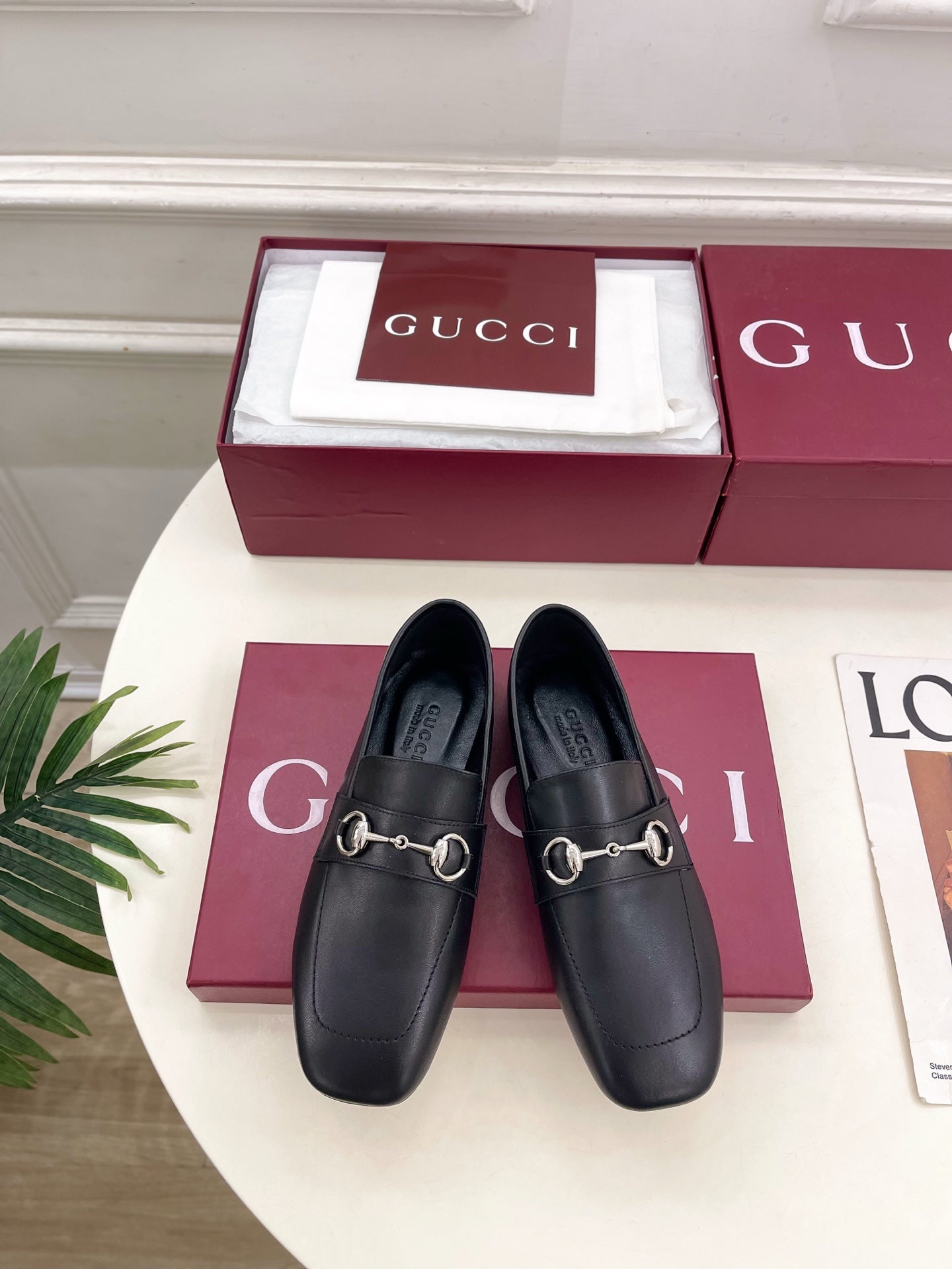 GG 26s Loafer With Horsebit Black Leather 640281