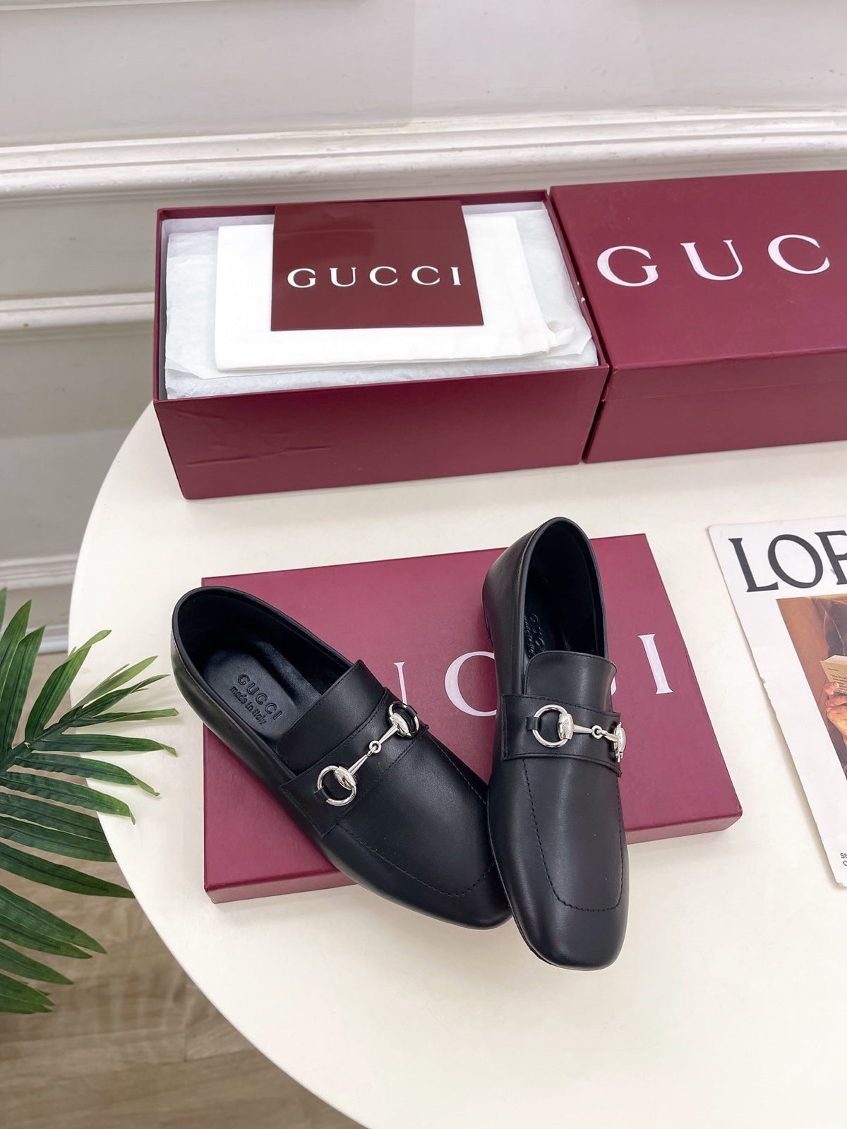 GG 26s Loafer With Horsebit Black Leather 640281