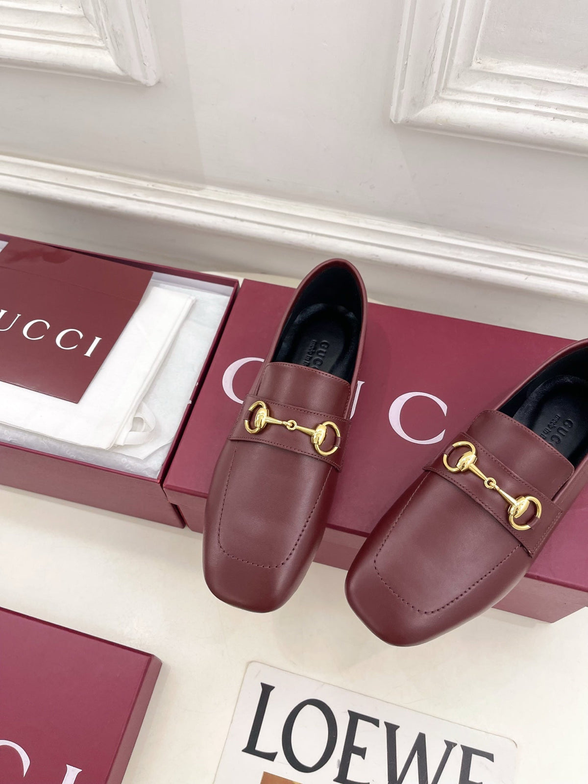 GG 26s Loafer With Horsebit Burgundy Leather 640283