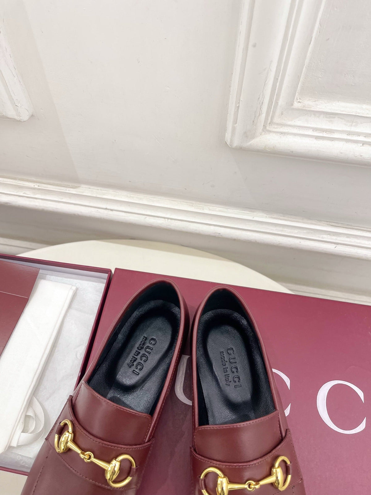 GG 26s Loafer With Horsebit Burgundy Leather 640283