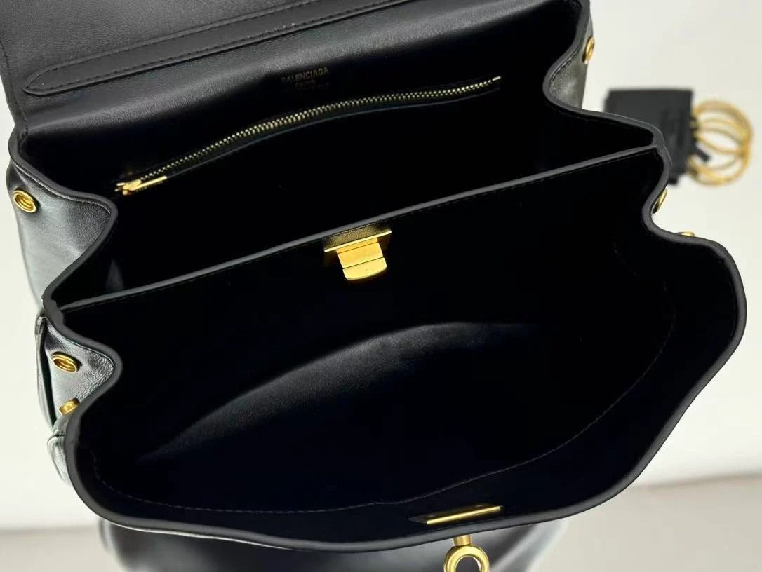 Balenciaga Small Rodeo Bag 29 Black Calfskin Gold Hardware