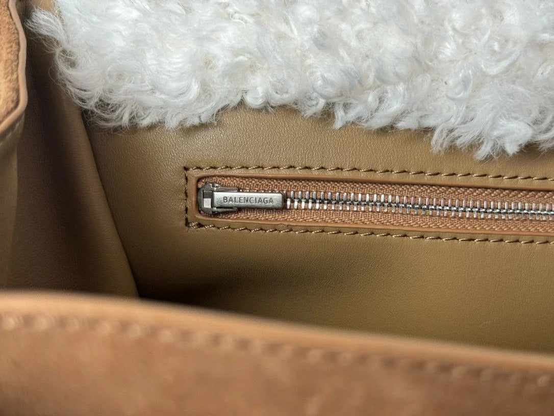 Balenciaga Small Rodeo Bag 40 Brown Suede Sliver Hardware