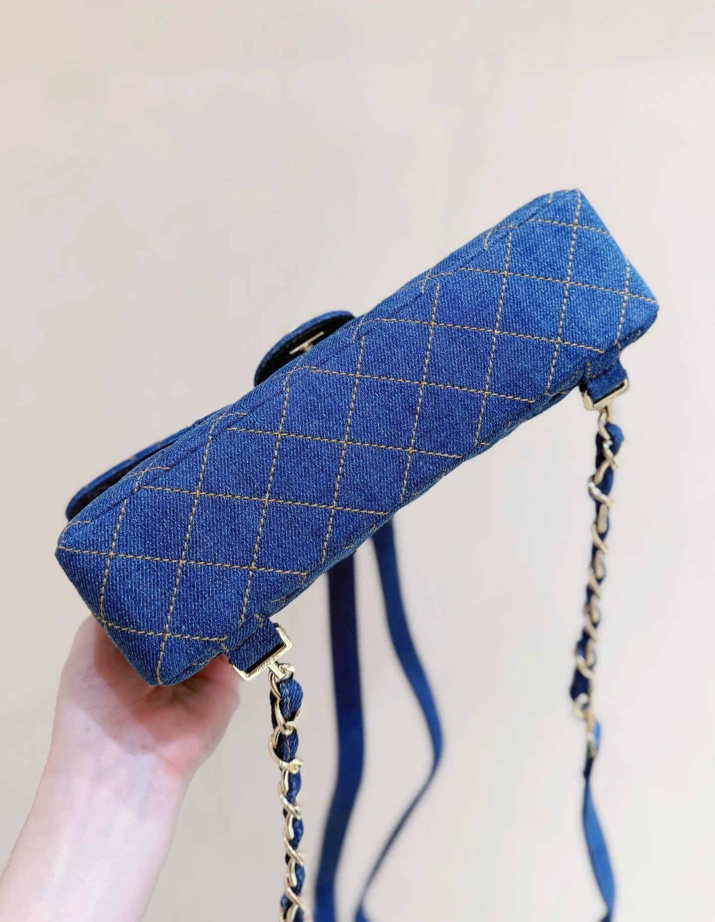 Chanel 2026 Backpack 26cm Blue Denim Leather 351418