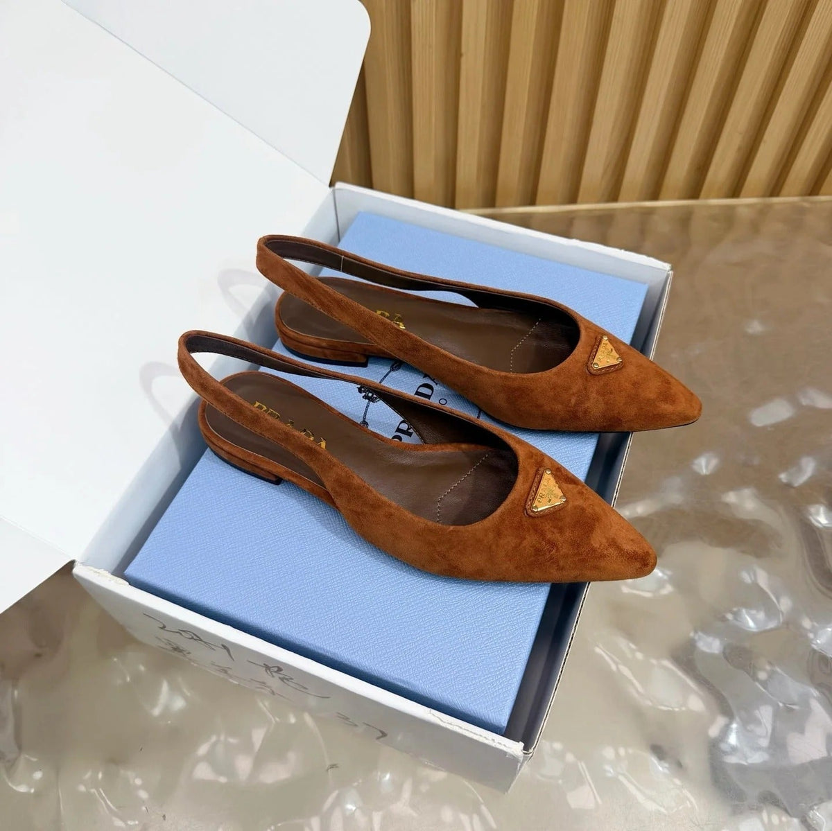 Prada 2026 Slingback Suede Leather 854172