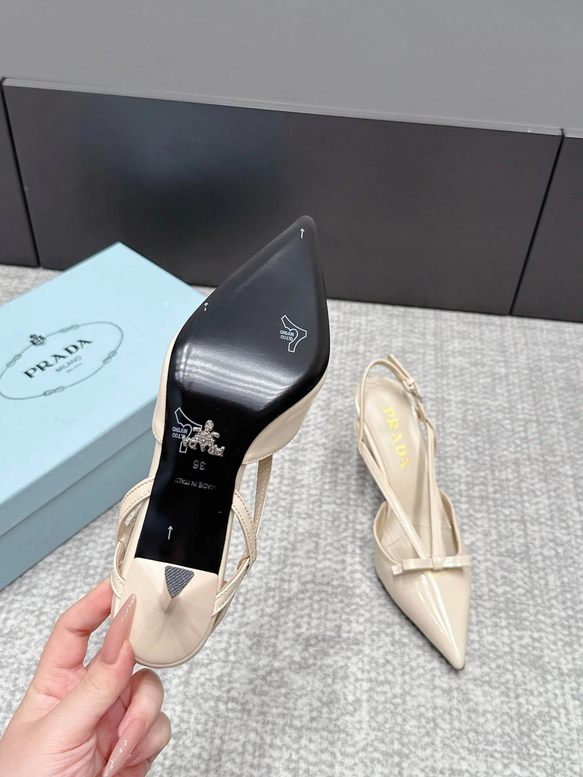 Prada 2026 Slingback 75mm Leather 855695