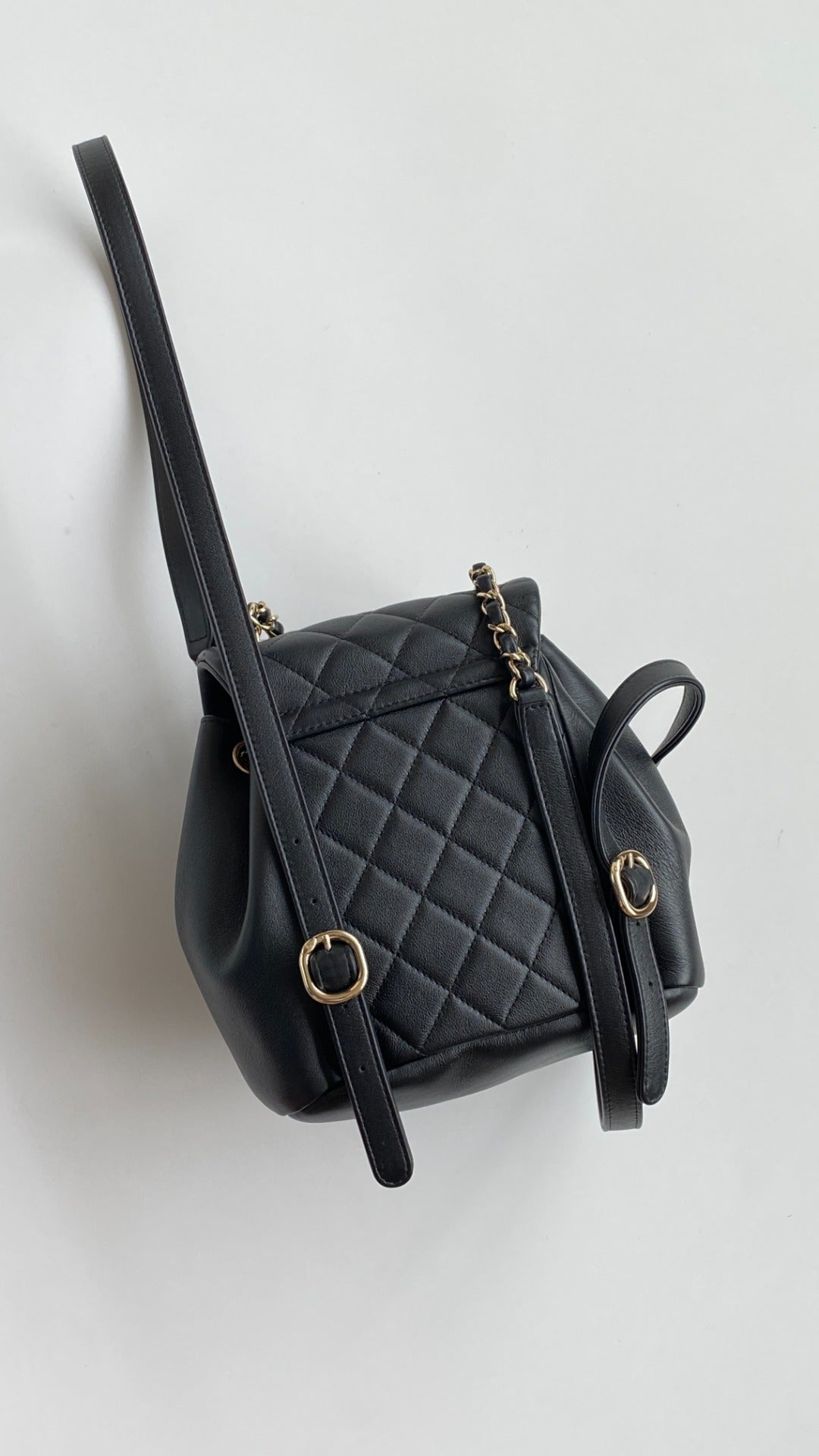 CC 24A Duma Backpack Mini Black Lambskin